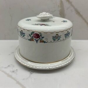Antique Wheldon Ware Chester Winkle & Co England Circular Floral Covered Dish